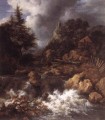 Cascada en un paisaje montañoso del norte Río Jacob Isaakszoon van Ruisdael